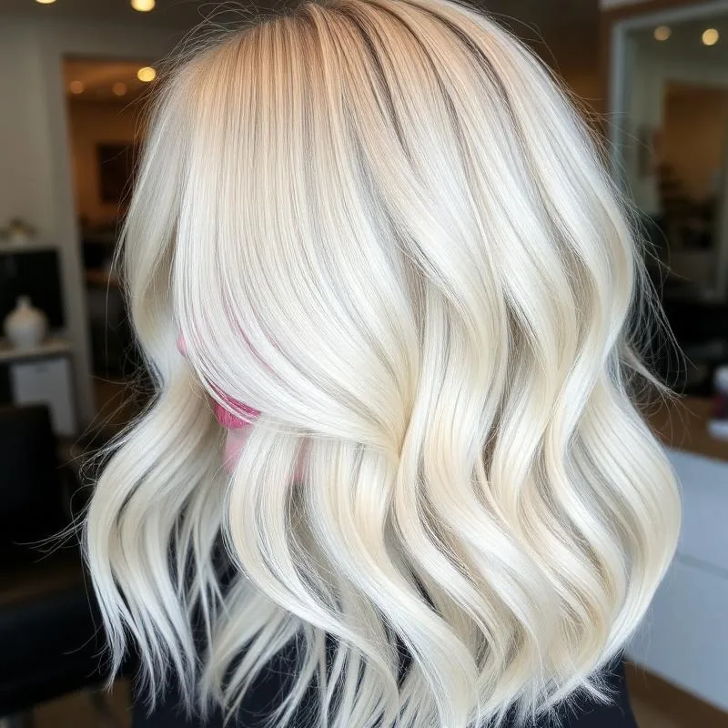 Platinum blonde hair color Rochester NY