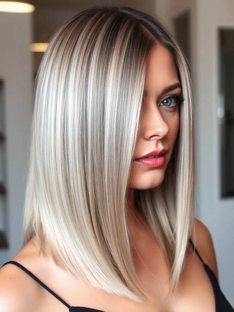 Ash blonde hair color with cool tones Rochester NY