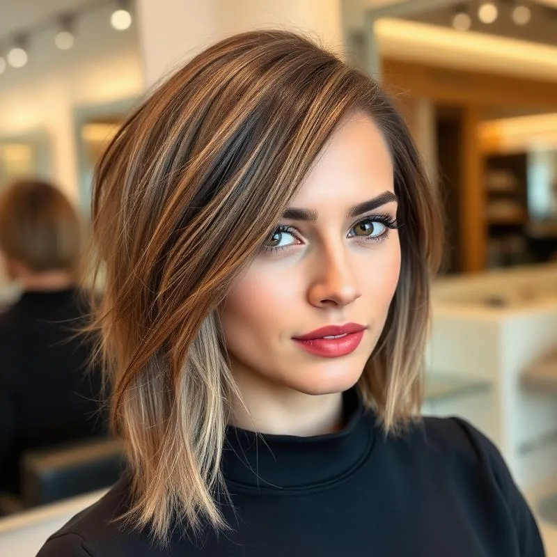 Modern layered haircut Rochester NY